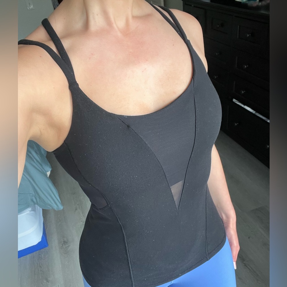 Lululemon top with sheer detail